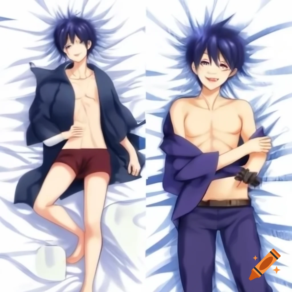 Anime body pillow cover featuring a male character