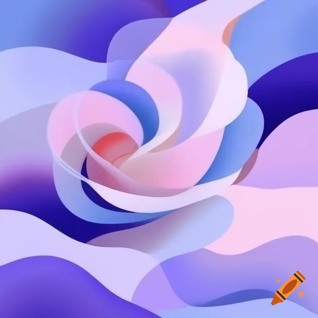 Serene dreamscape in soft pastel hues with fluid brushstrokes