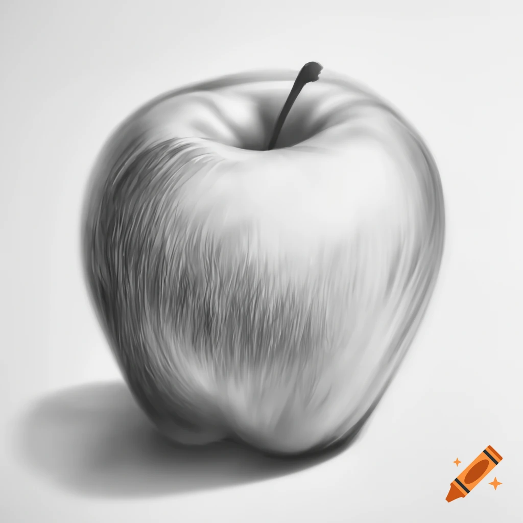 Pencil sketch of an apple