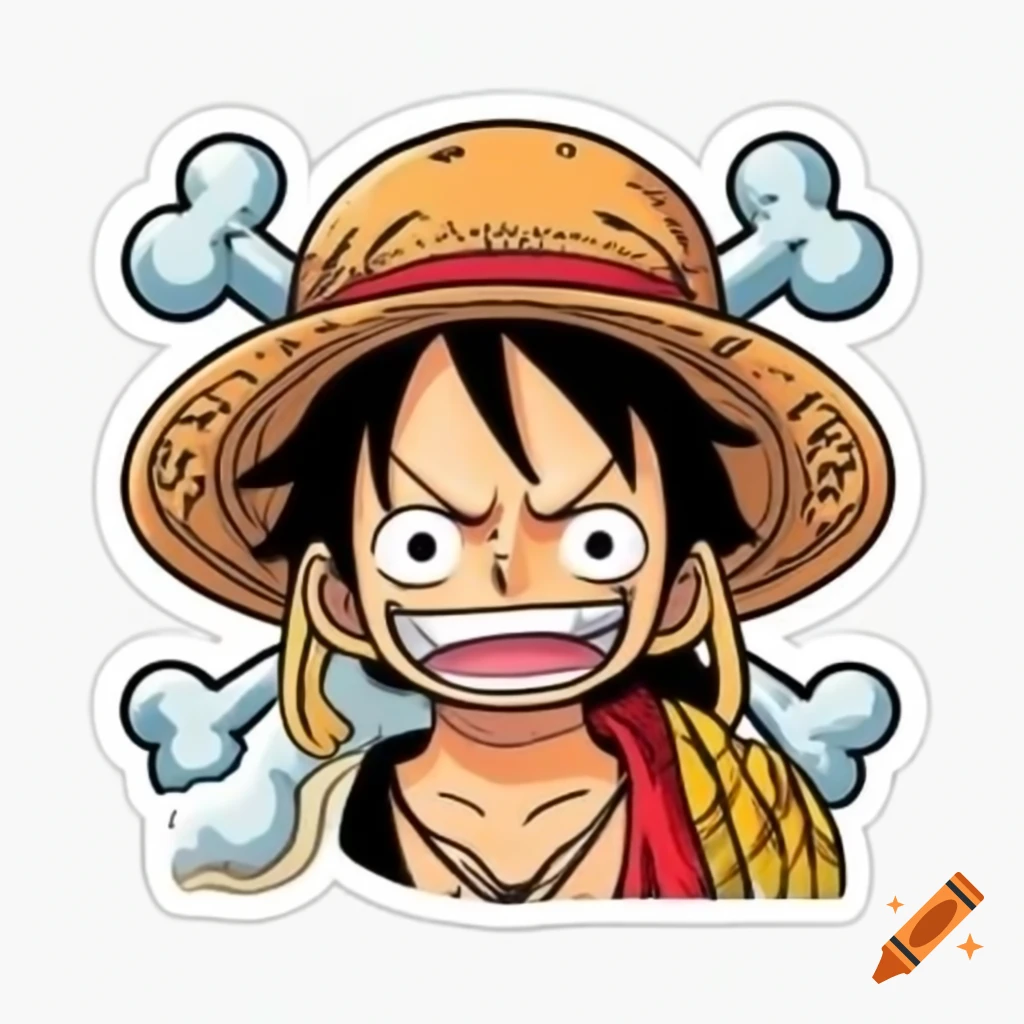 One Piece themed sticker design