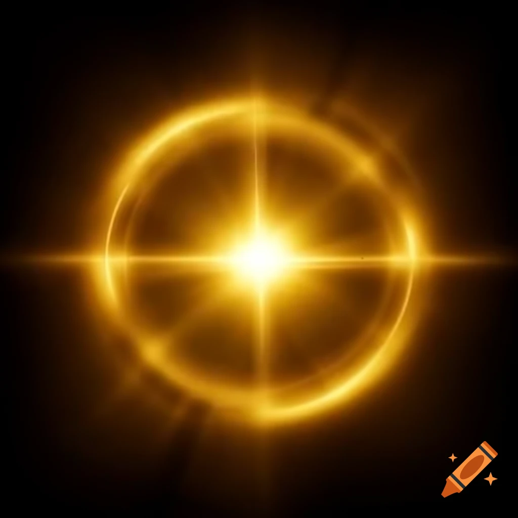 Golden aura of light