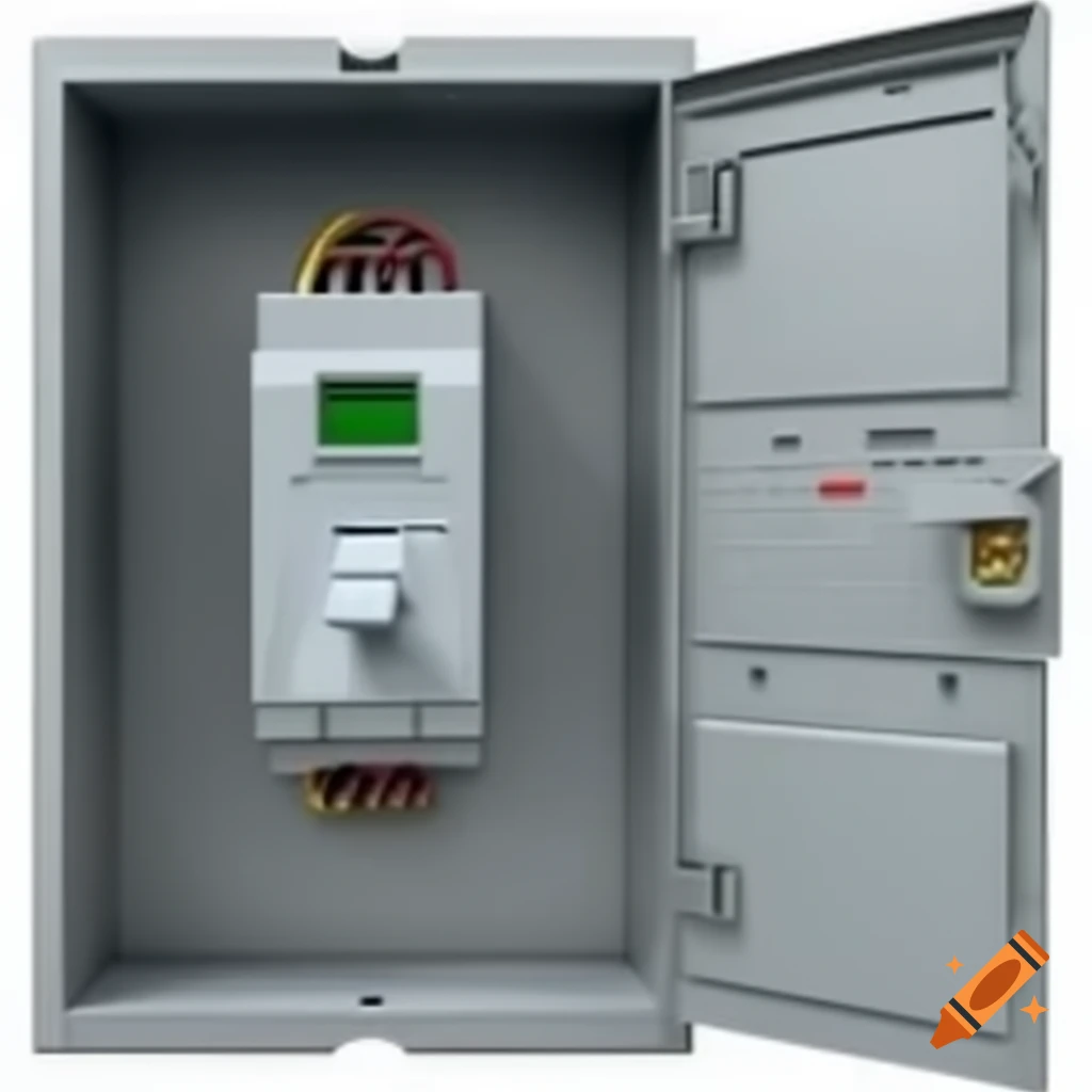 Heavy-duty electrical main breaker panel with easy-grip lever
