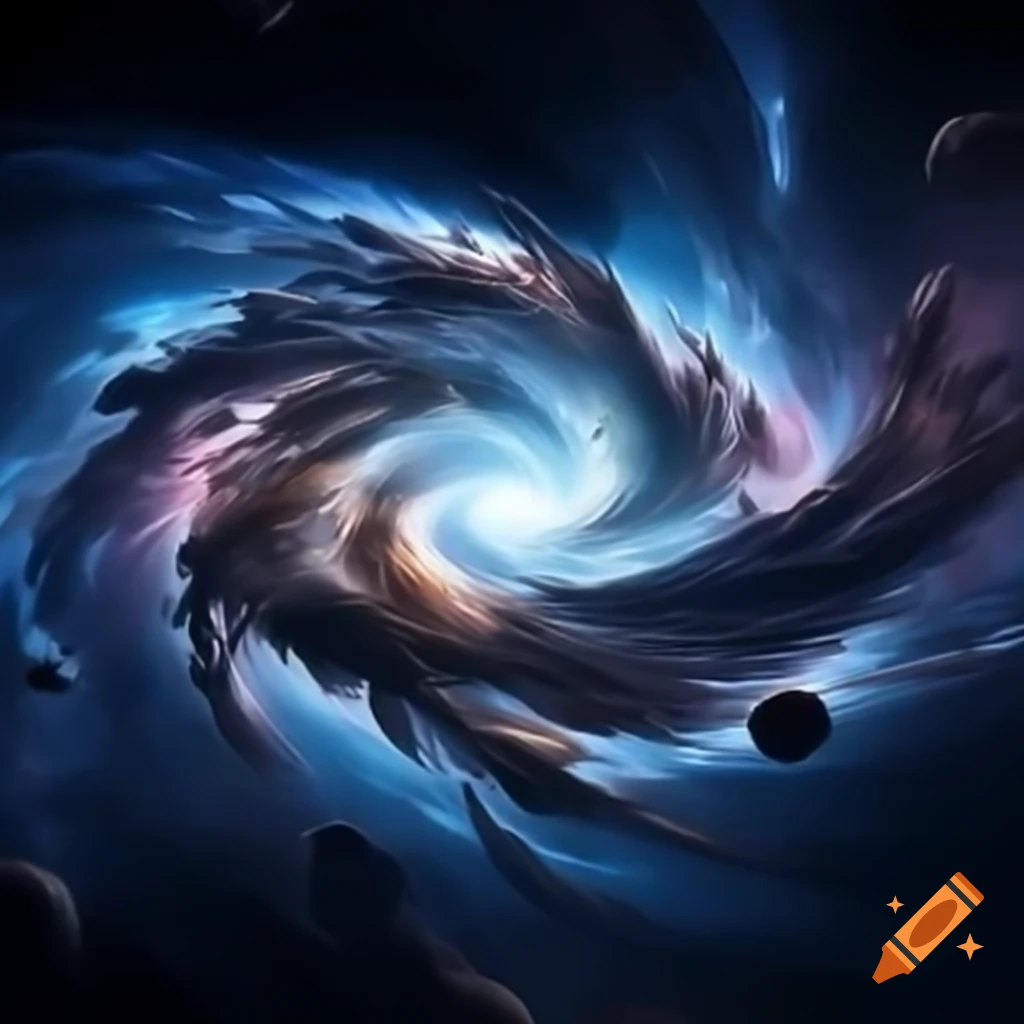 Swirling vortex of energy in cosmic space on Craiyon