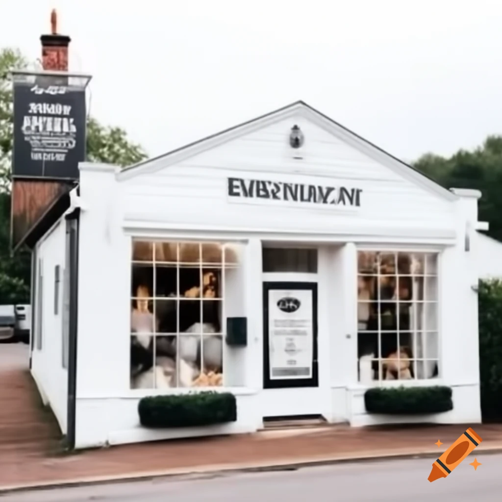 White country store with sign reading 'Rose Apothecary'