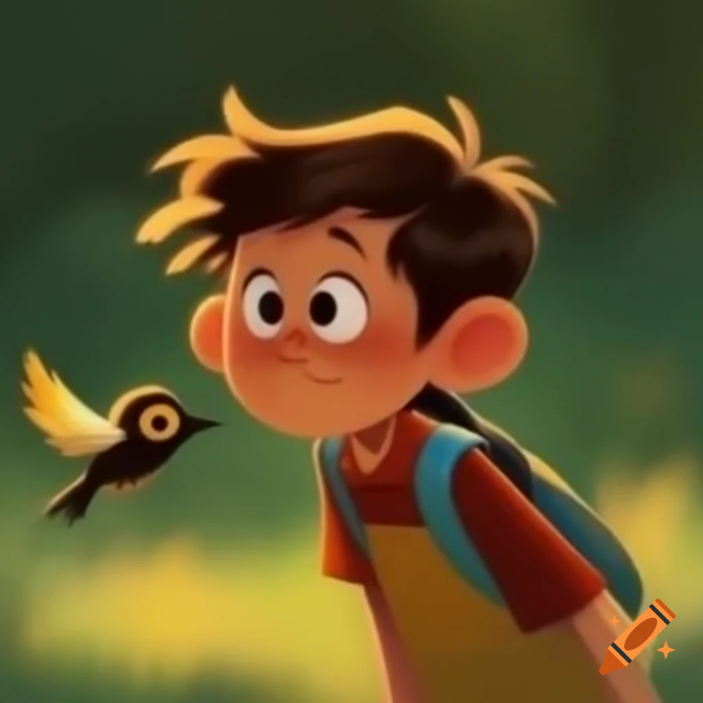 Boy resembling a bird, creative concept on Craiyon