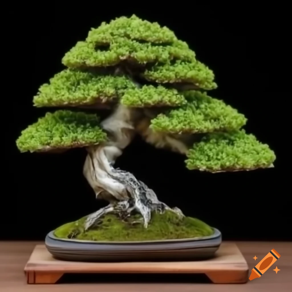 Miniature apple tree shaped as bonsai art