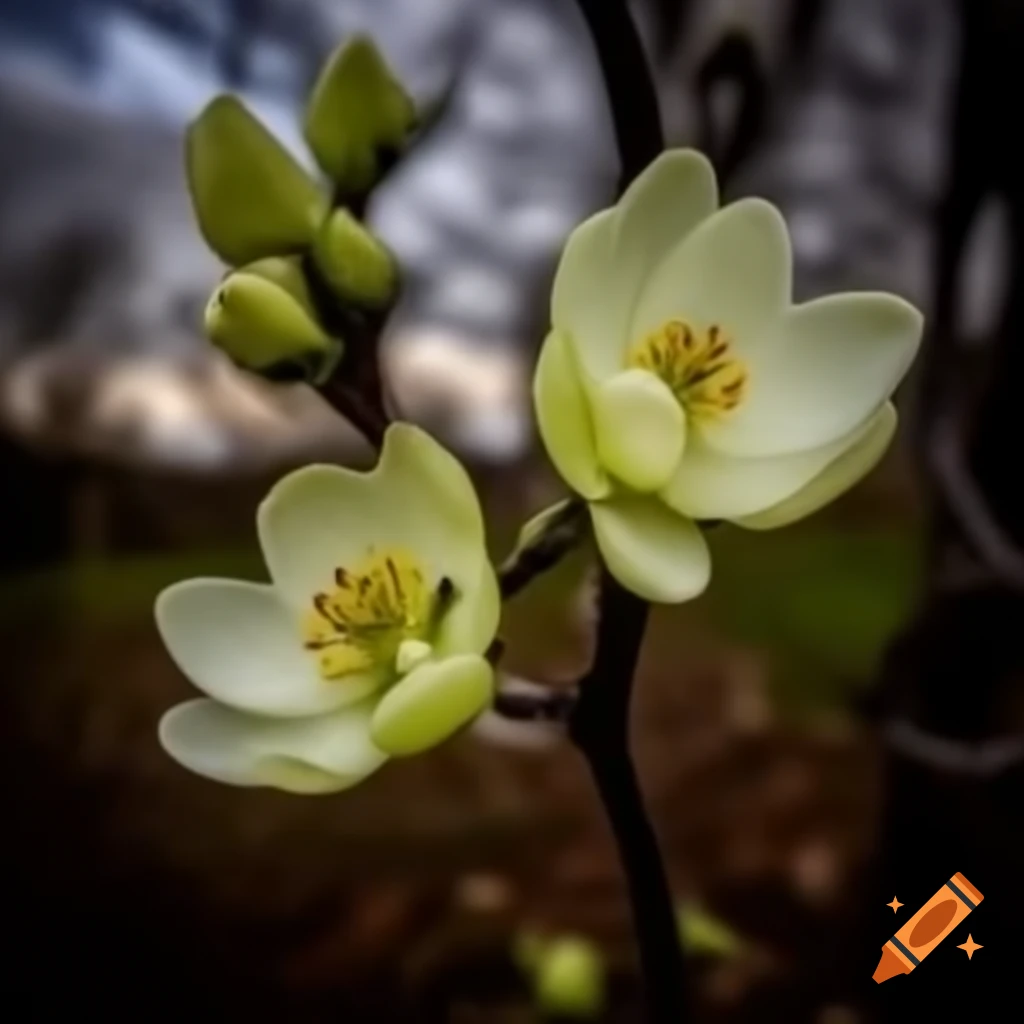 Spring scenery showcasing blooming flowers and greenery