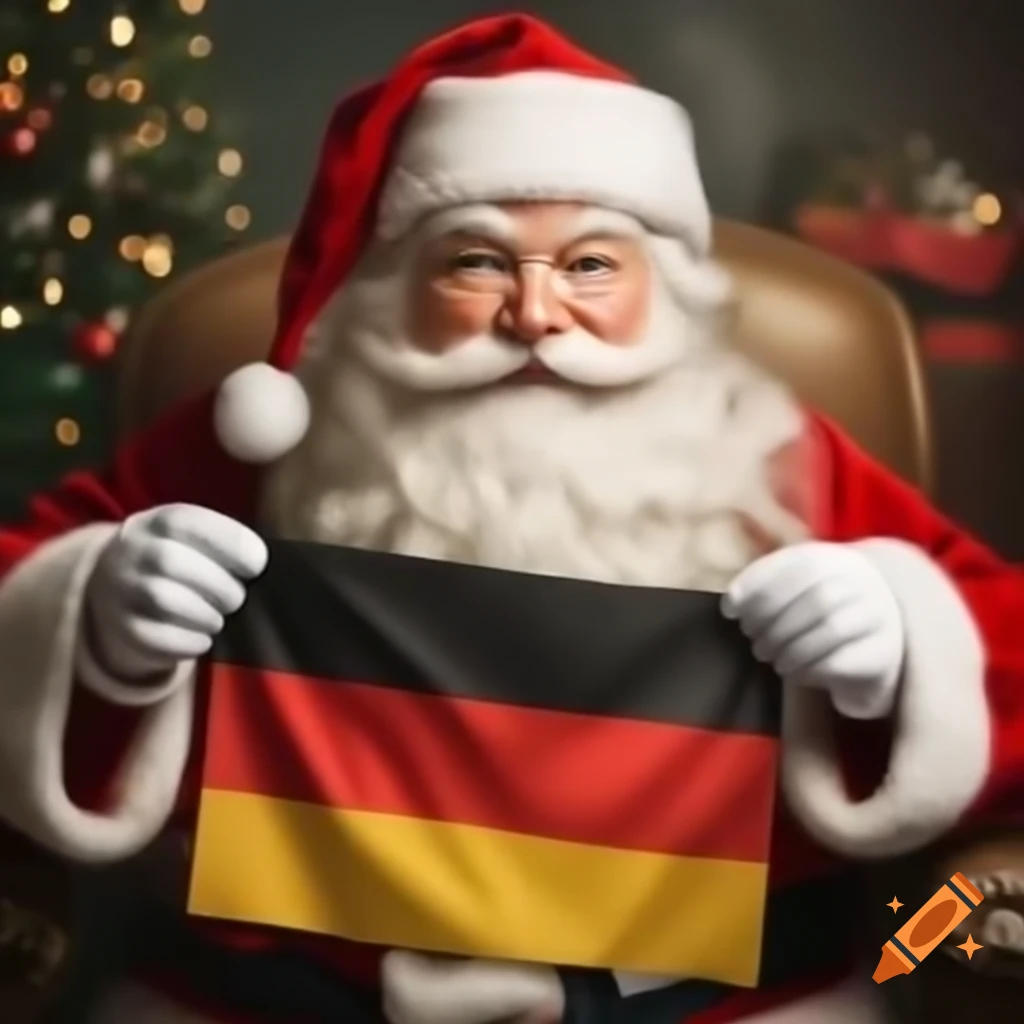 German Santa Santa Claus wearing outfit with German flag design on Craiyon