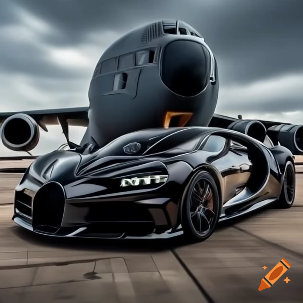 Bugatti on C-17 Globemaster III showcasing luxury and military power