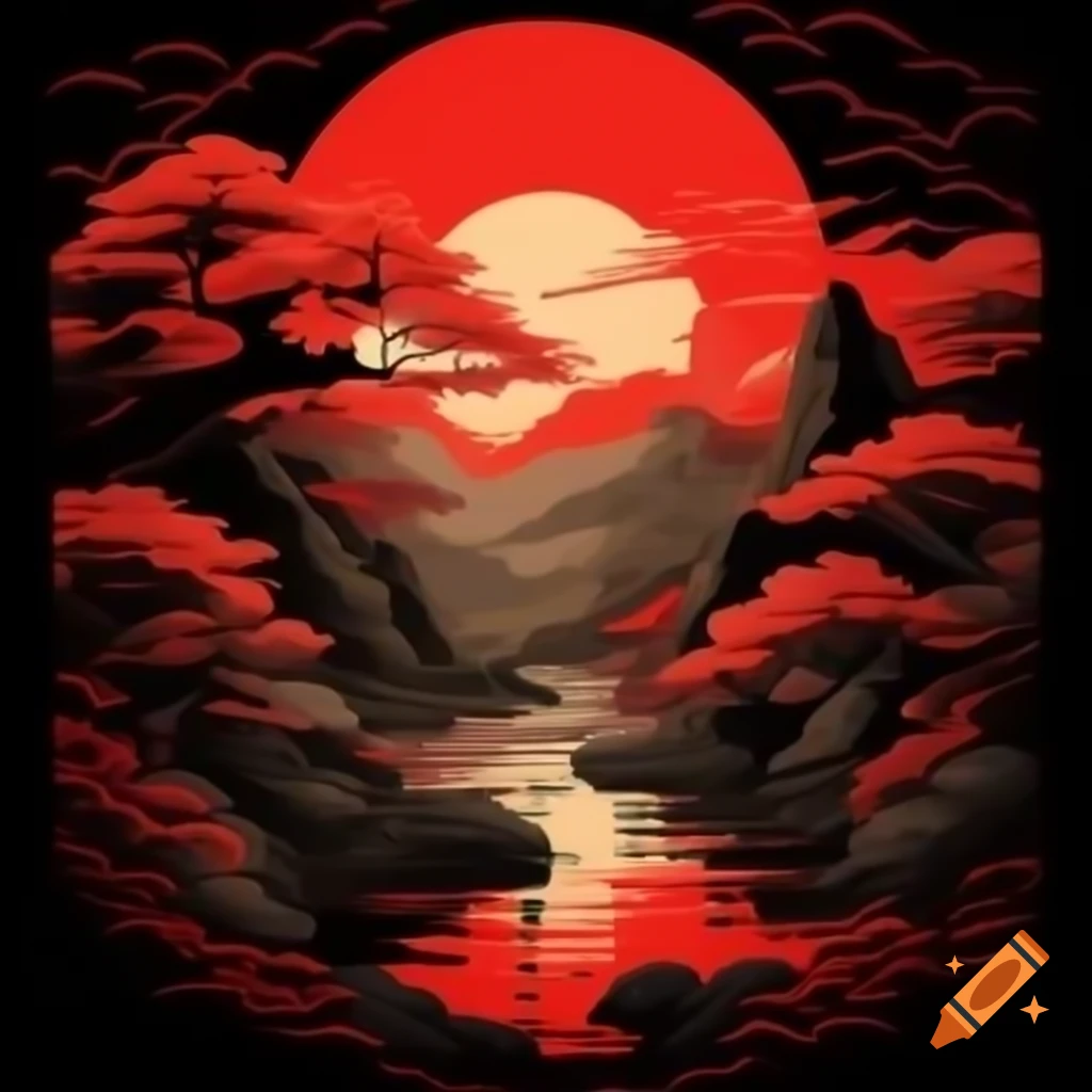 Japanese style wallpaper design