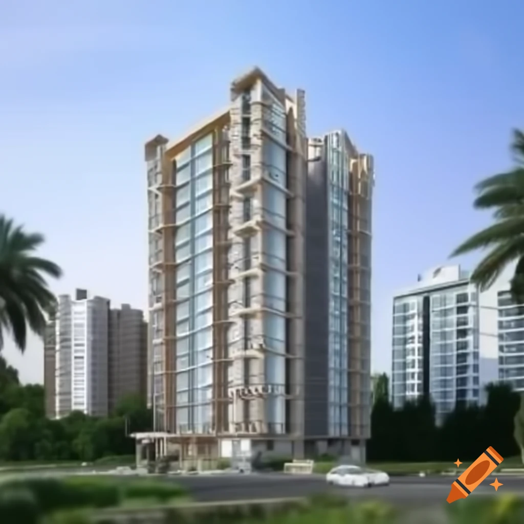 Realistic banner of Hyderabad buildings with Buddha statue center