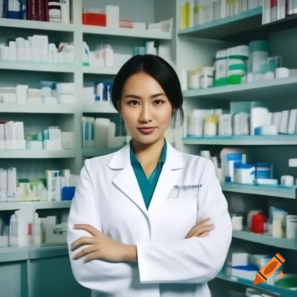 Pharmacist working in a pharmacy