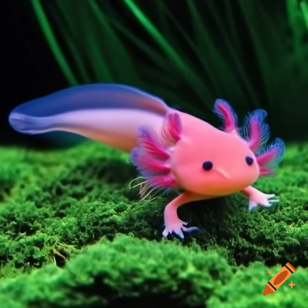 Giant axolotl measuring 1 meter in length