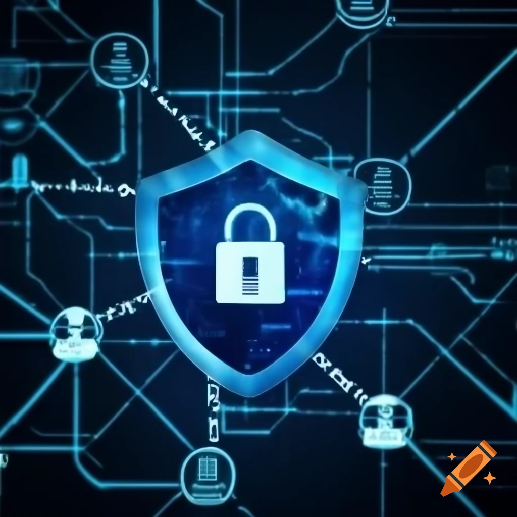 Cybersecurity shield safeguarding Active Directory network with attack vectors