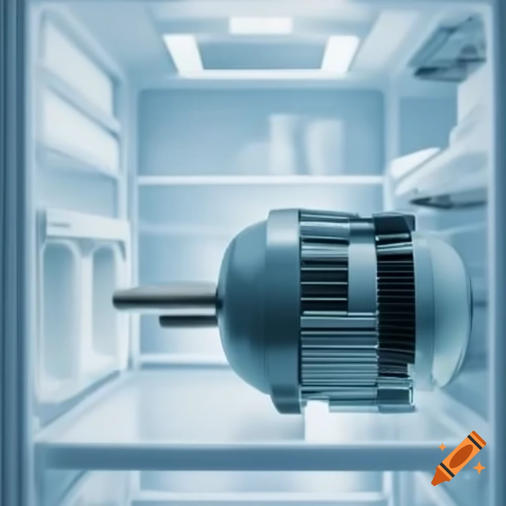 Refrigerator motor showcasing electrical components