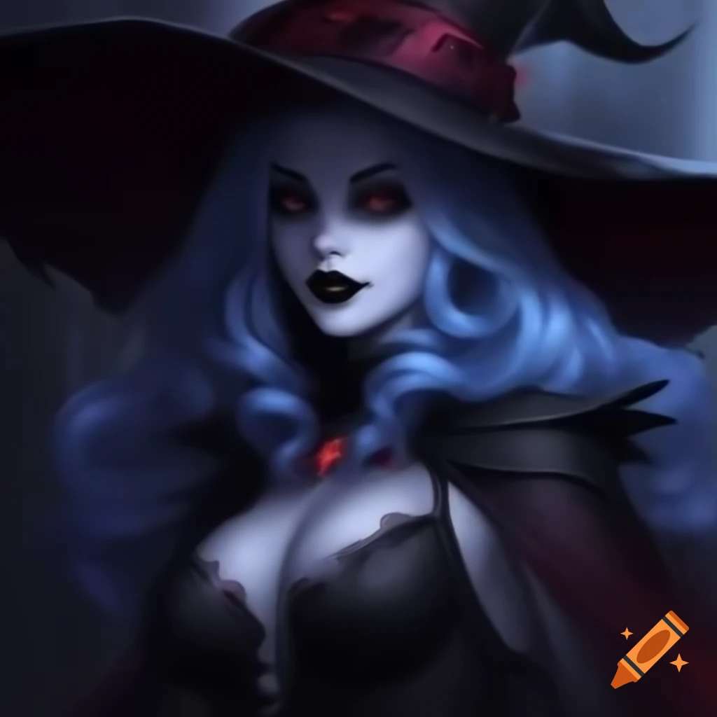 Vampire witch with azure elements