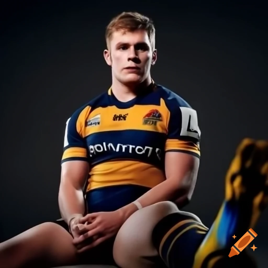 Joe Marler in full rugby kit with rugby socks