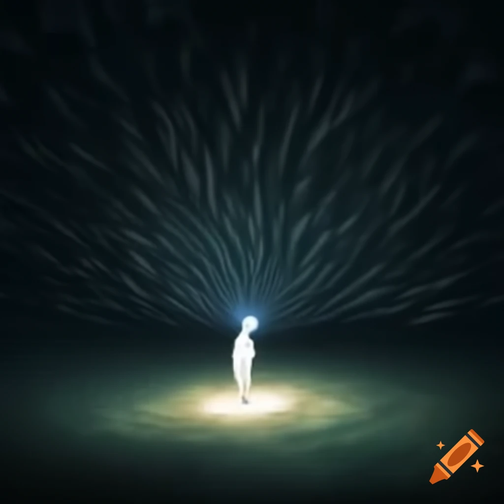 Individual discovering and embracing their inner light after hardships