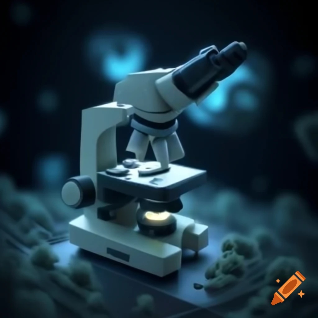 Hyperrealistic 3D render of genetics captured with electron microscope ...