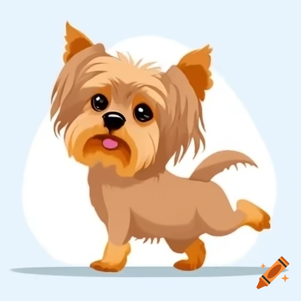 Yorkie poo jumping playfully