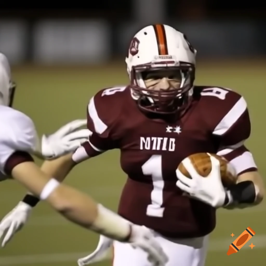 Football player positioned as wingback in wing-T offense