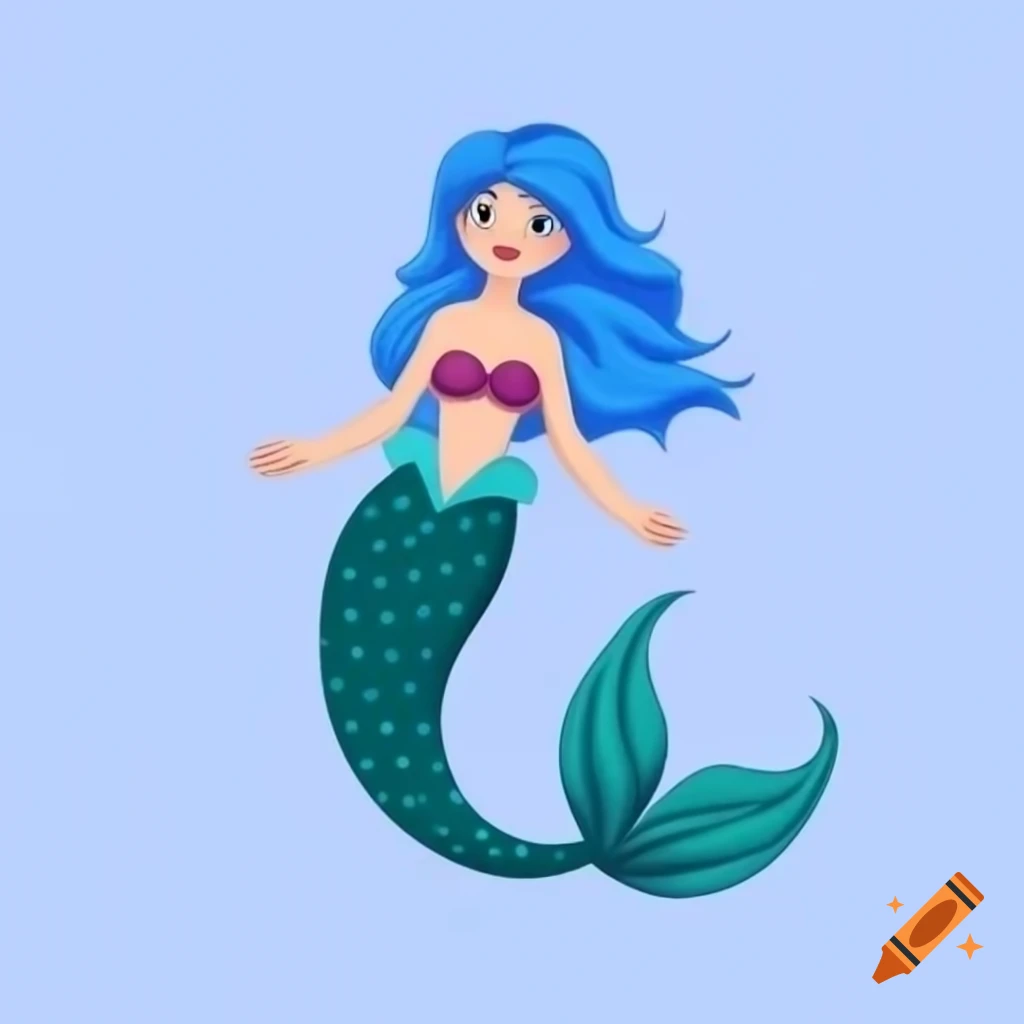 Mermaid illustration on Craiyon