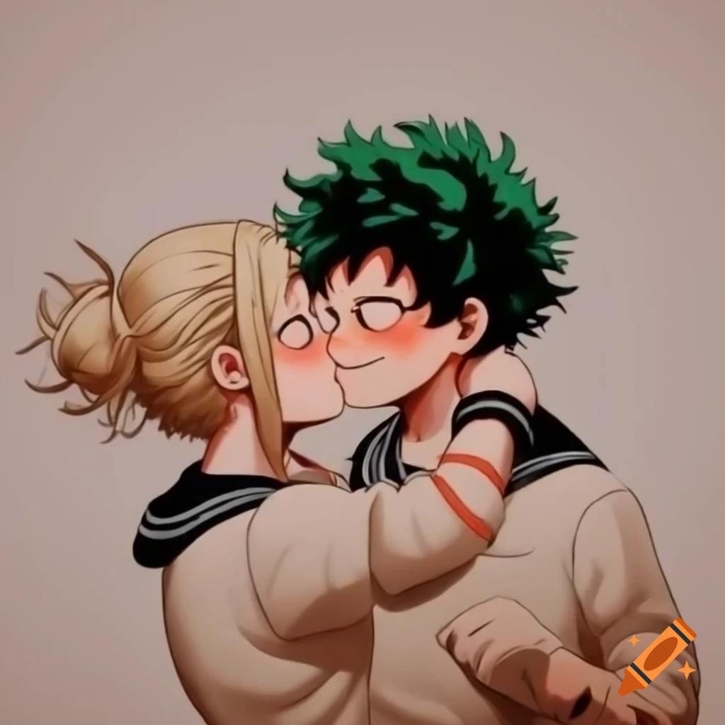 Toga and Deku character interaction