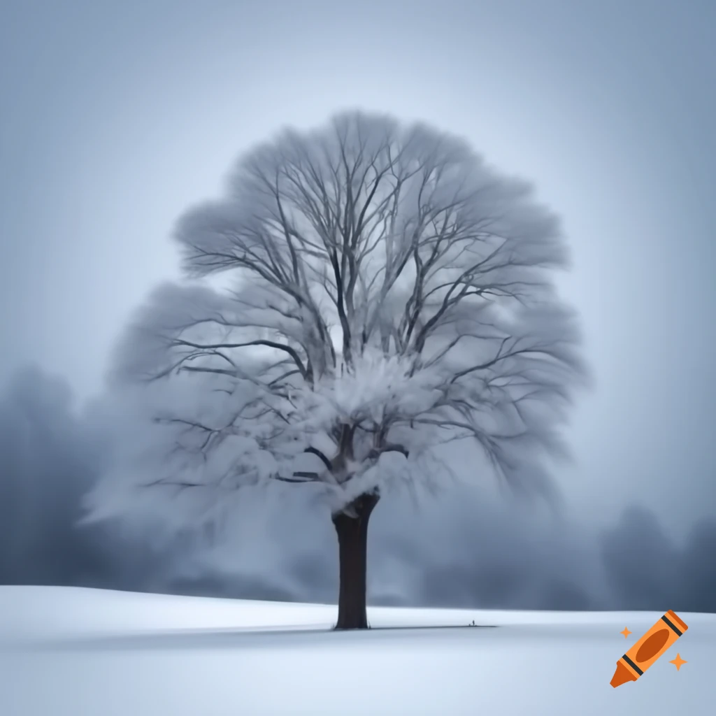 Tree in winter setting