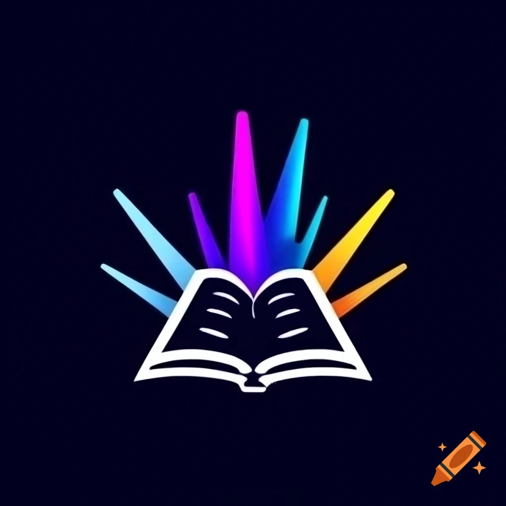 Dynamic logo for publishing company with vibrant colors and open book ...