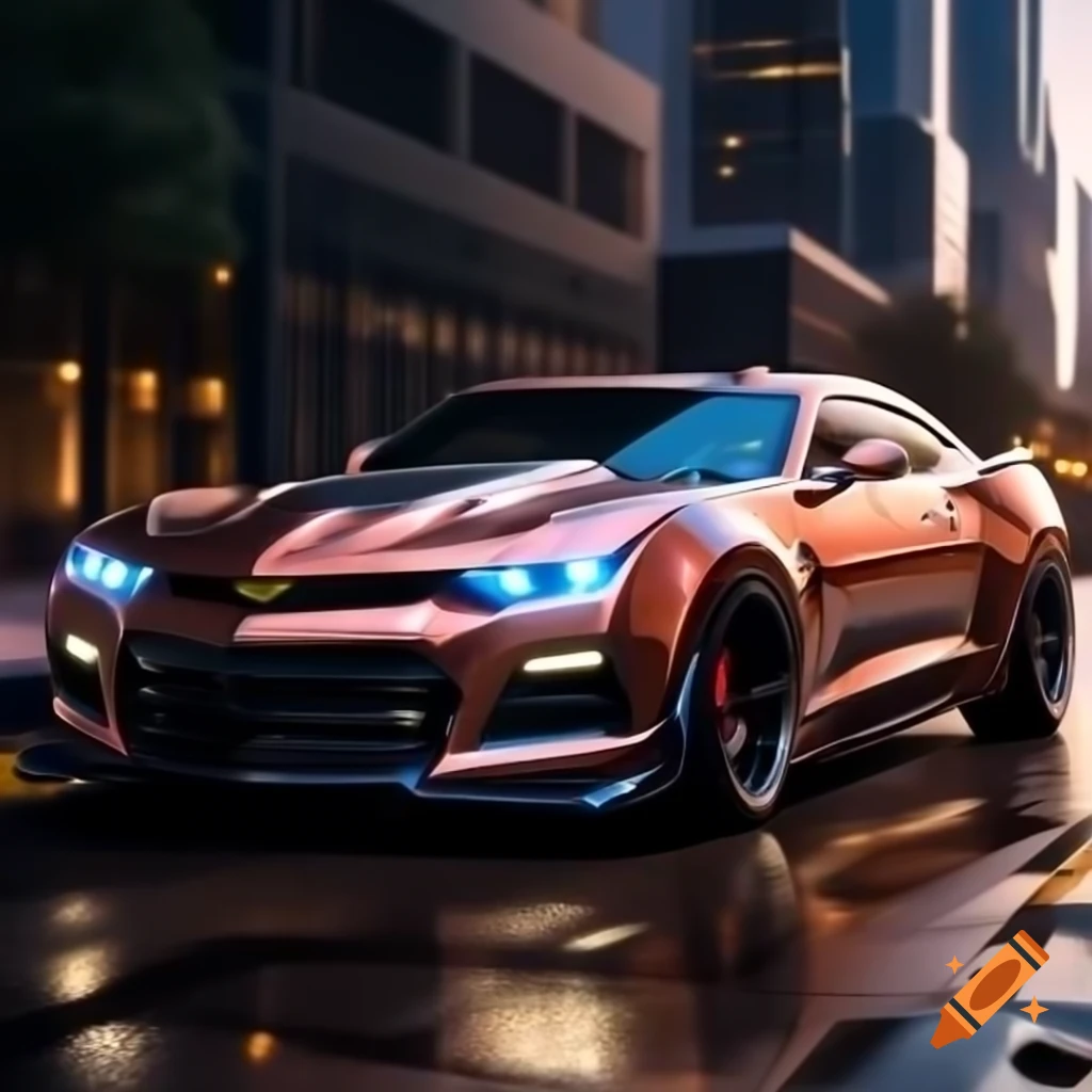Camaro Roses Ultra-realistic rose gold chevrolet camaro zl1 with black accents and ...