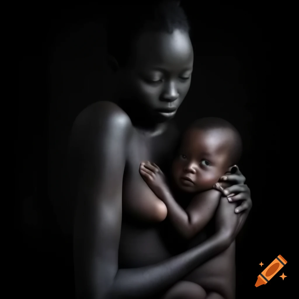 Black woman holding baby in a warm embrace
