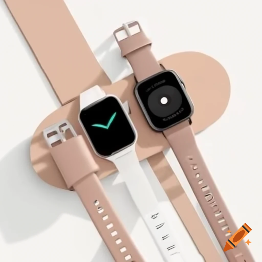 Smart watches with rounded and rectangular faces displayed together