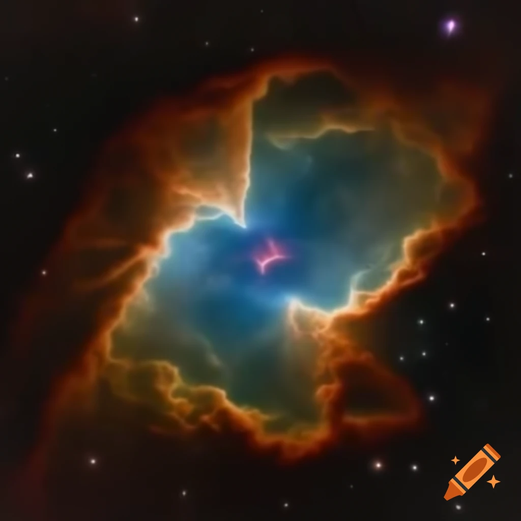 Vibrant nebula in space showing cosmic colors