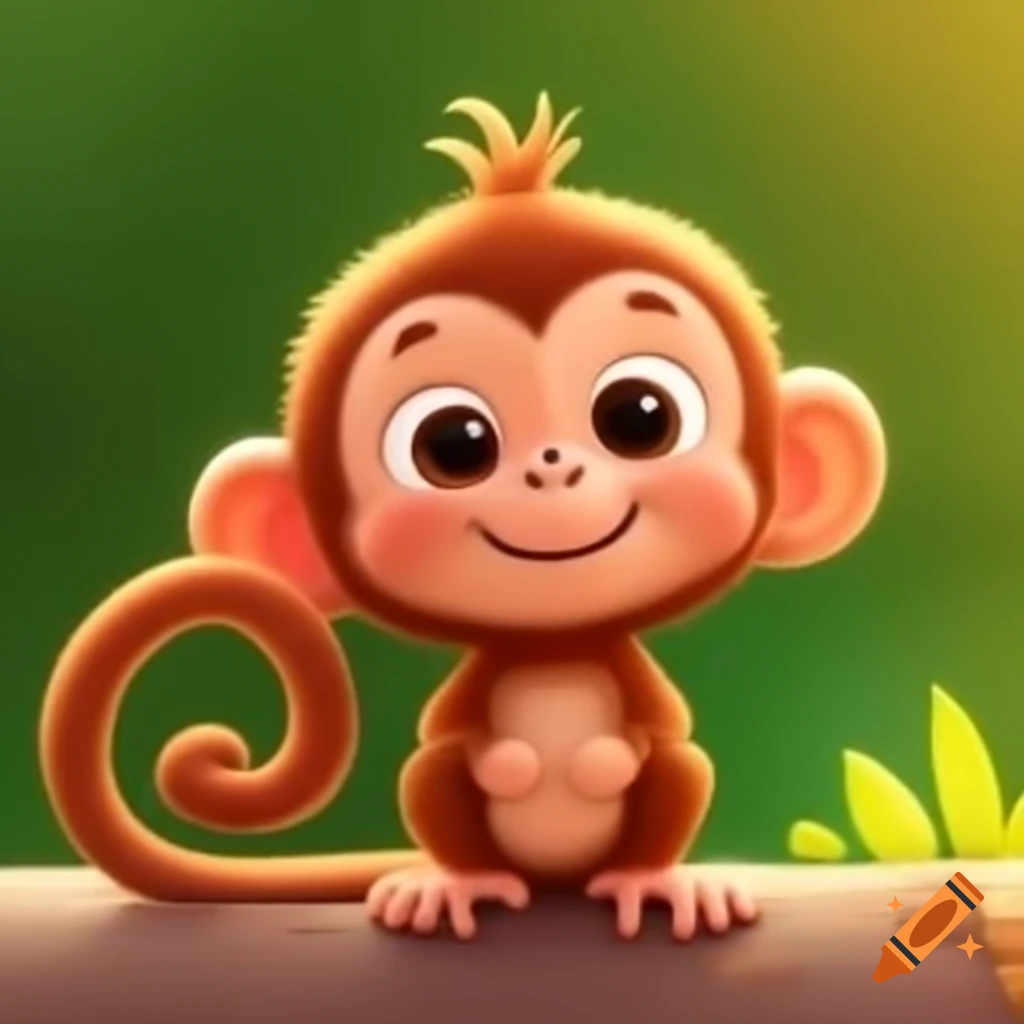 Adorable and playful monkey displaying charming behaviors