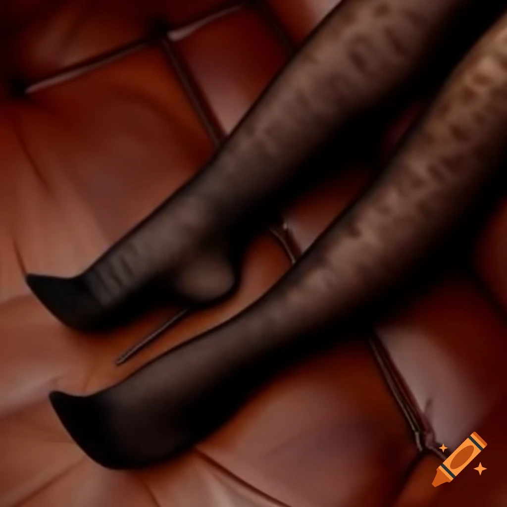 Crocodile leather stockings showcasing luxury fashion