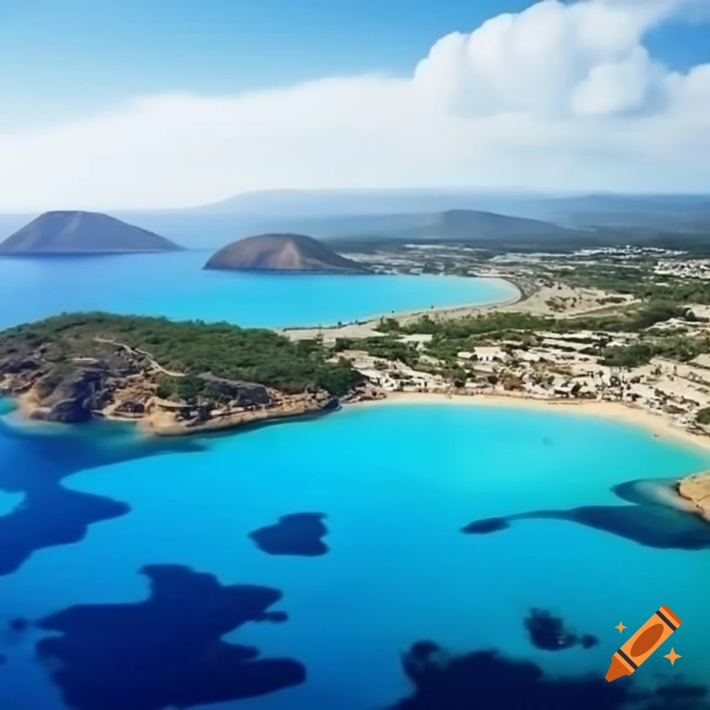 Vibrant view of Ibiza island with beautiful landscapes