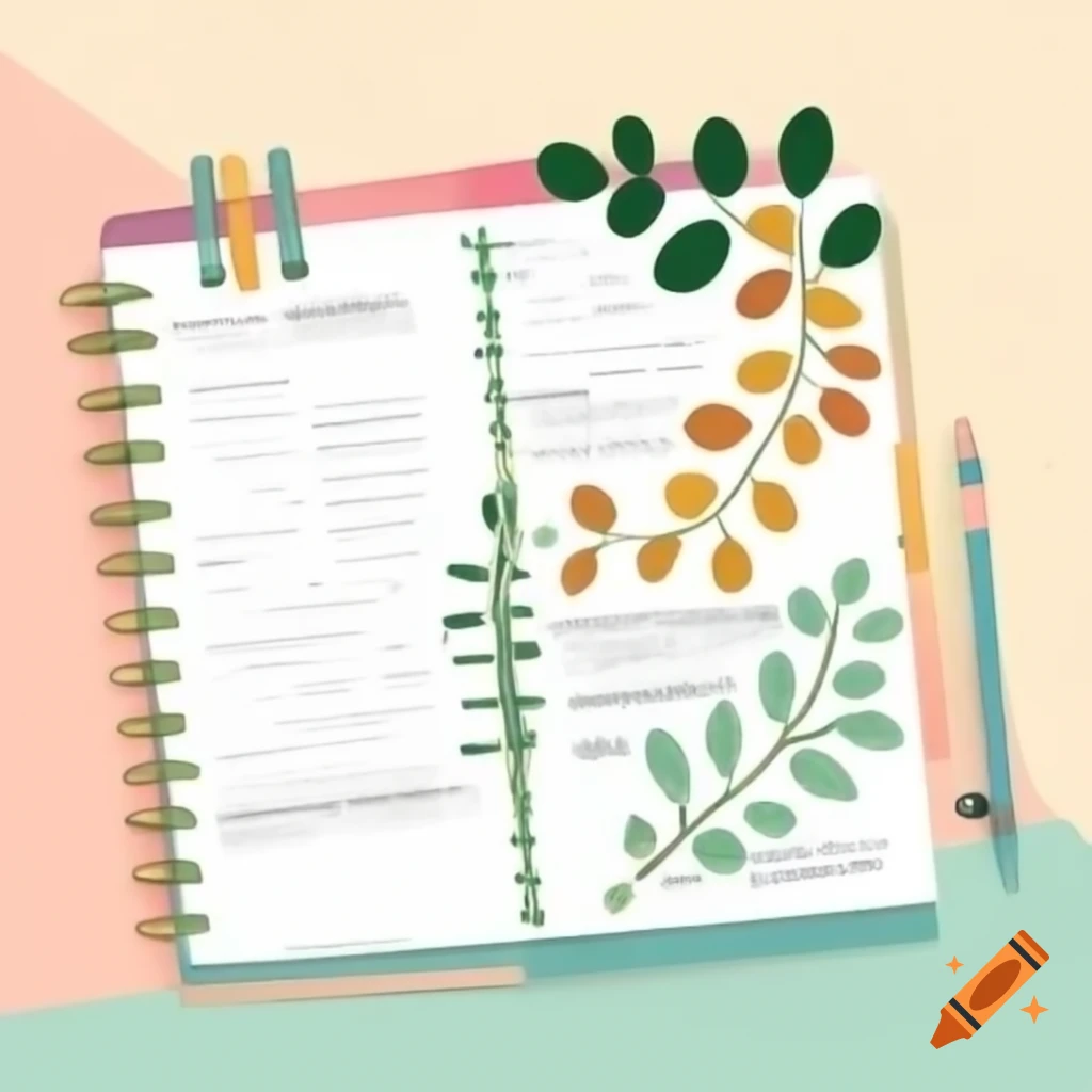 Weekly planner page design with organized layout for days and notes