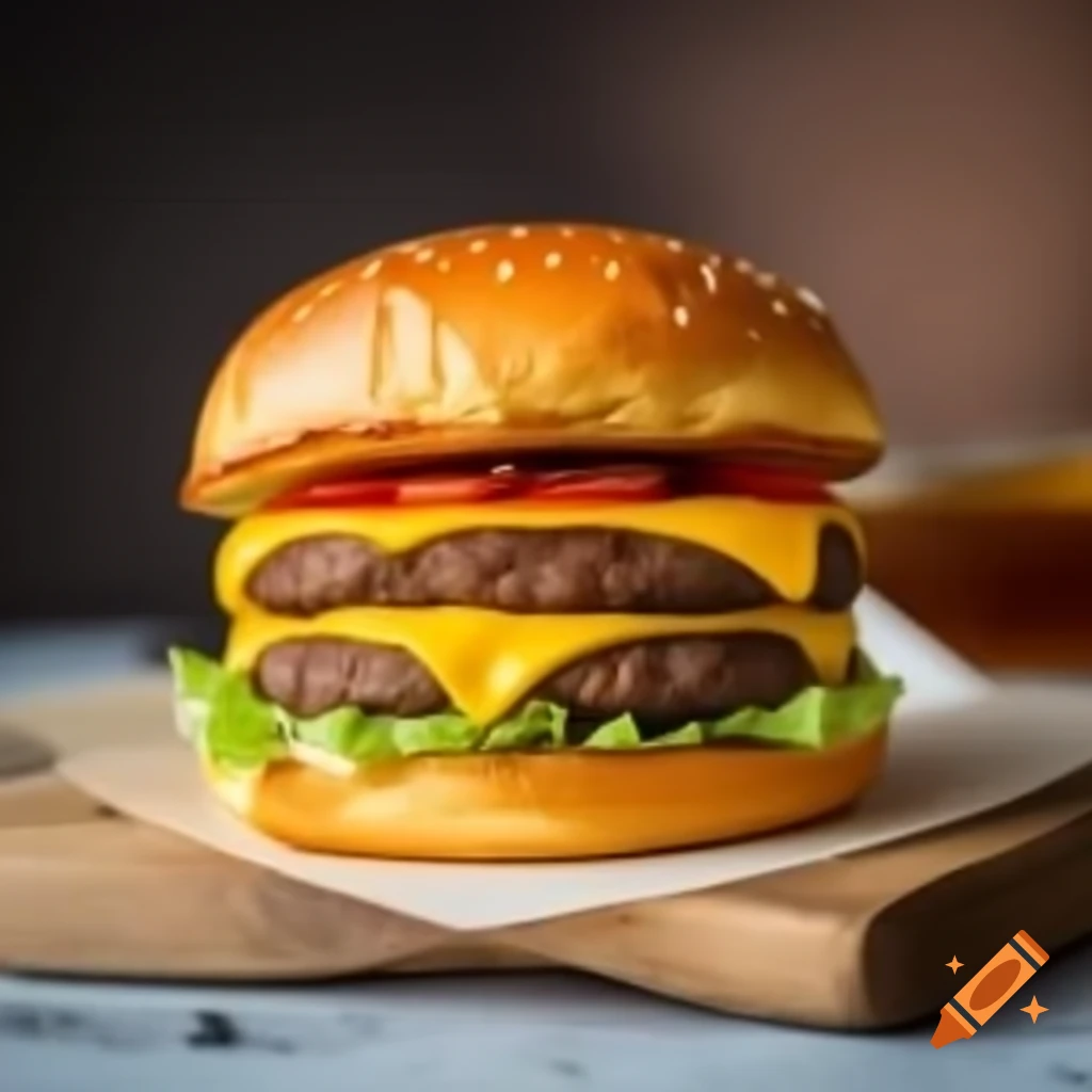 Delicious hamburger with lettuce and tomato