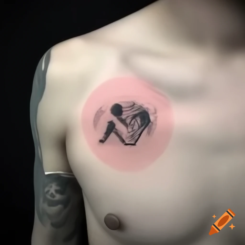 Tattoo stencil design with clear lines for small shoulder tattoo on Craiyon