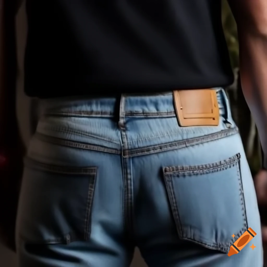 Man wearing jeans in casual setting