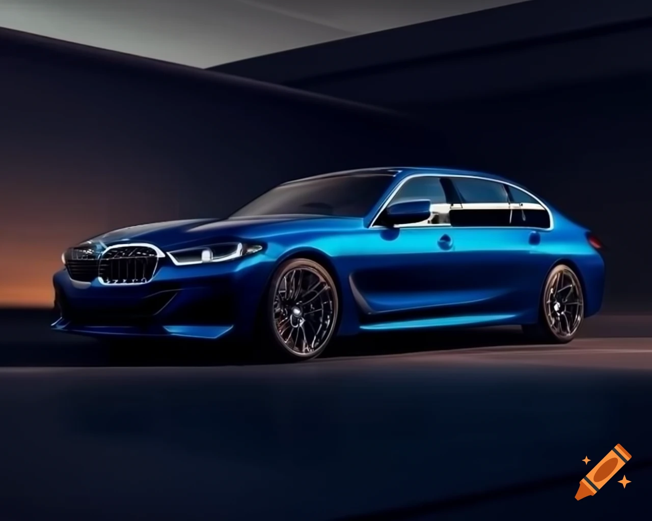 Design concept for 2025 BMW 9 series limousine body