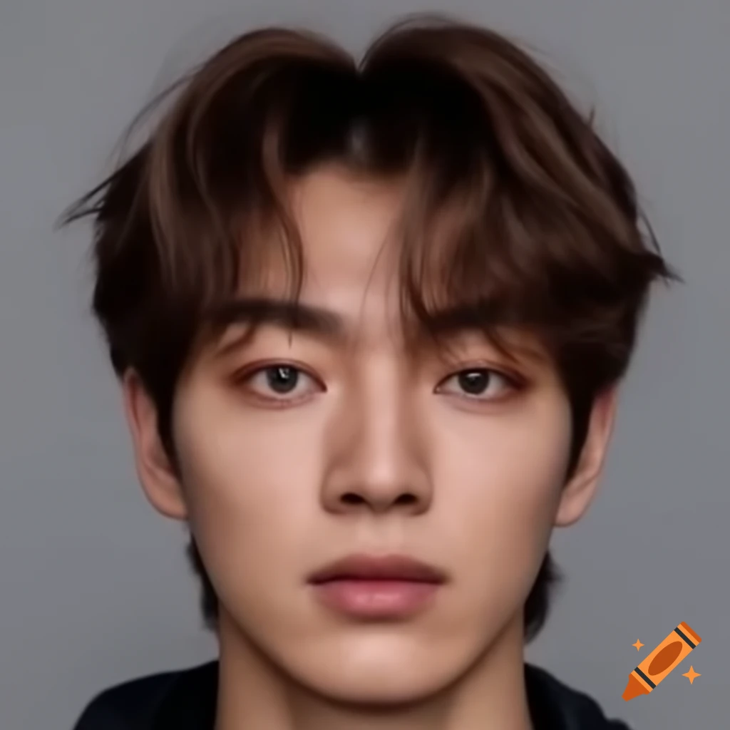 Asian college male student with athletic build and sharp jawline