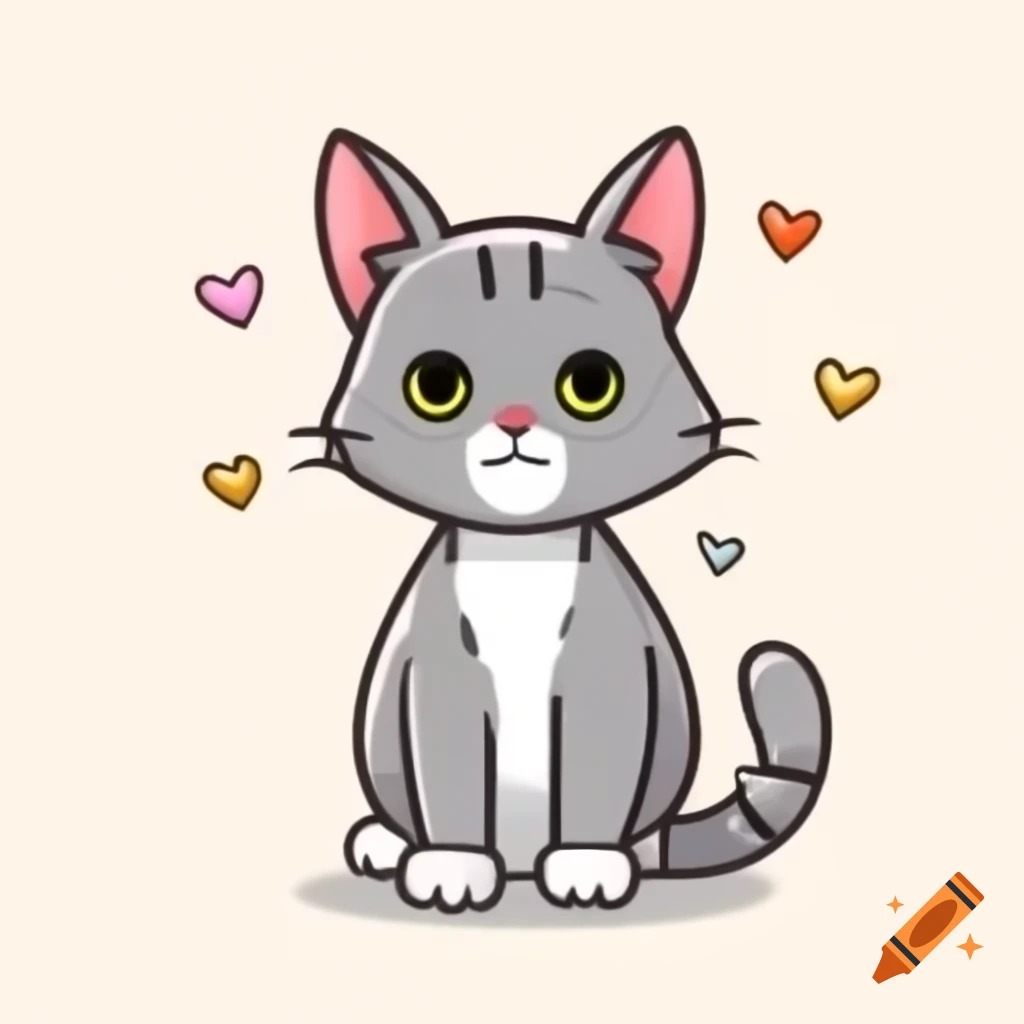 Creative cat drawing