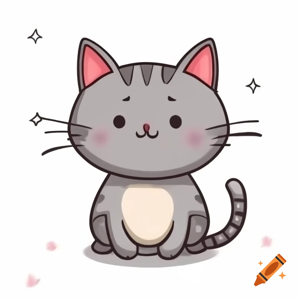 Creative cat drawing