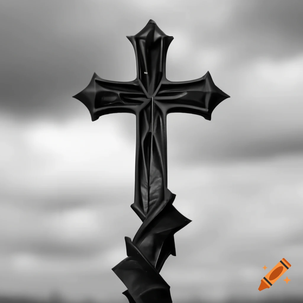 Gothic cross with sharp edges on Craiyon