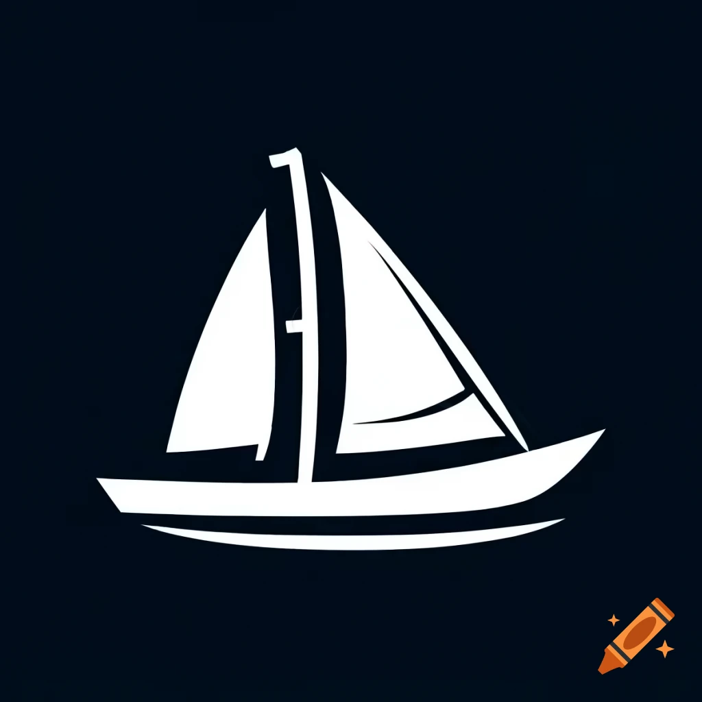 Monochrome sailing boat design