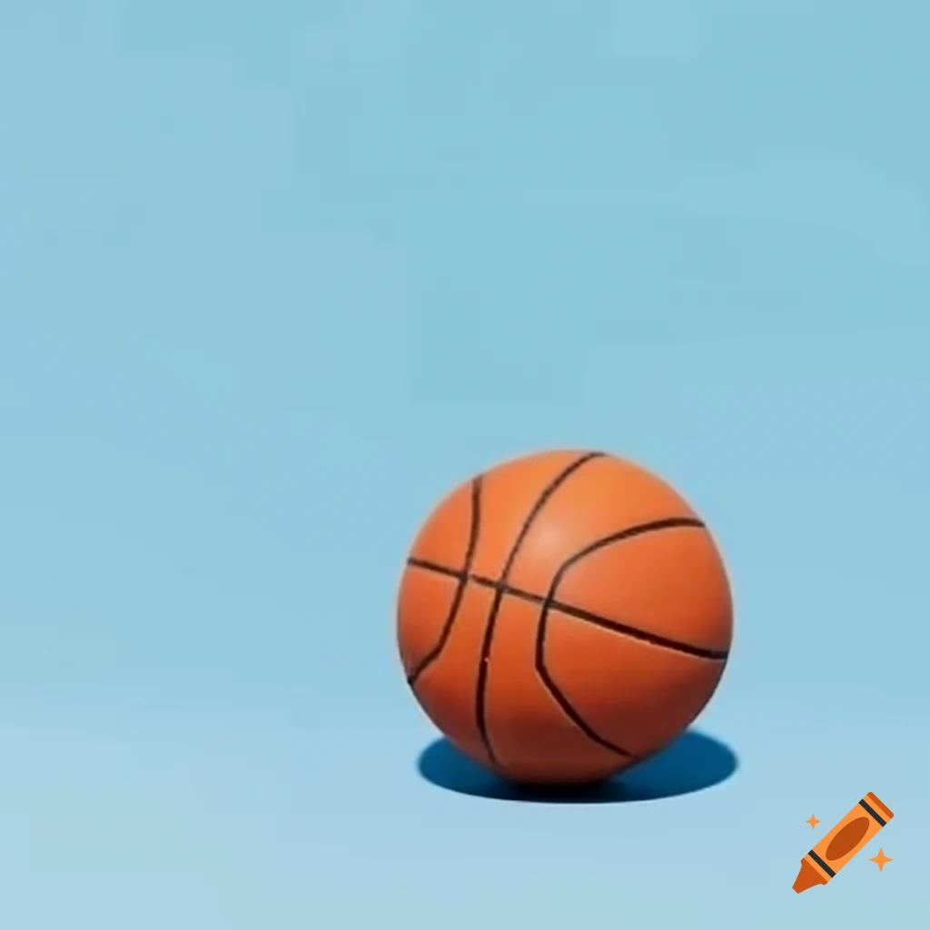 Light blue background themed around basketball