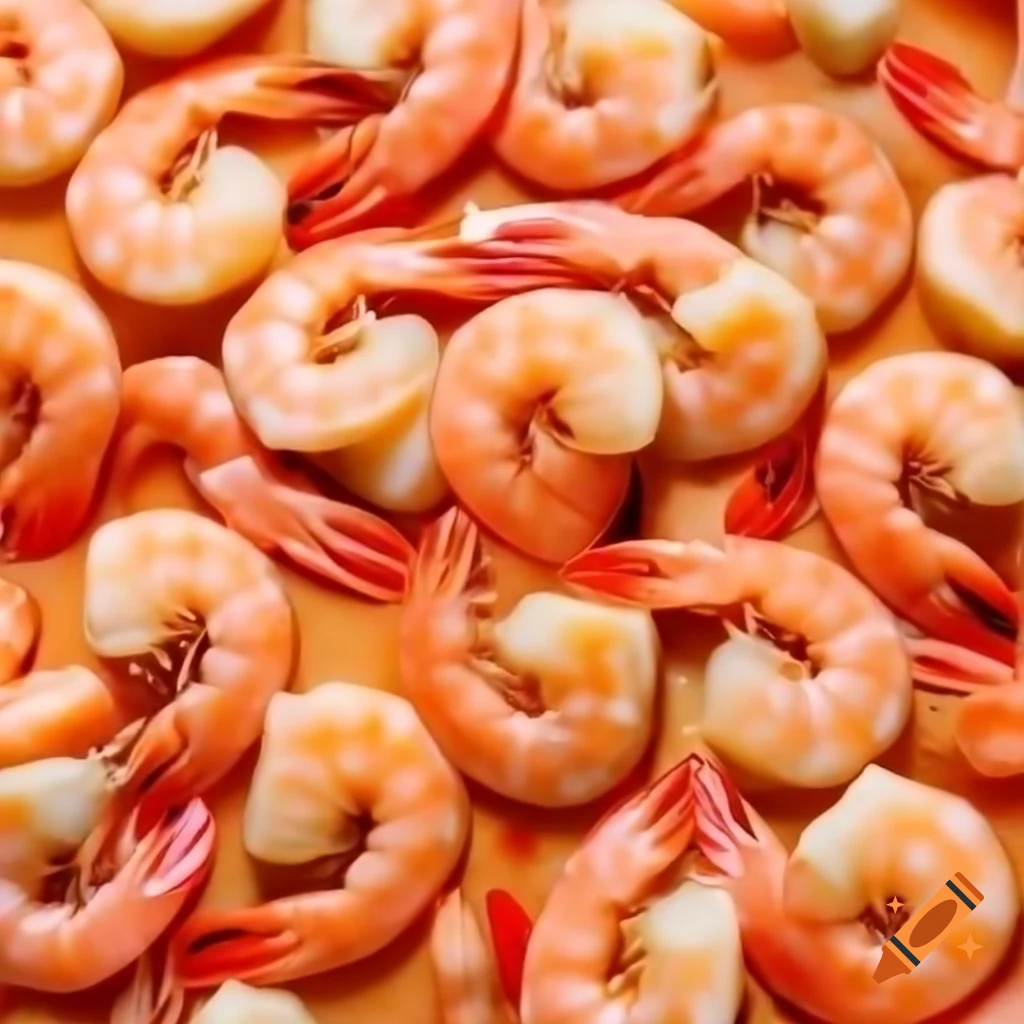 Shrimp in a culinary presentation
