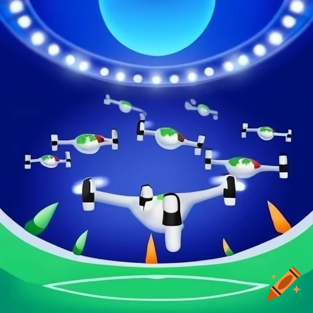 High-flying drone soccer showdown featuring aerial skill and strategy