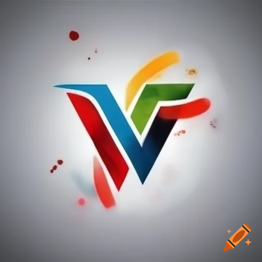 Artistic 'RJ' logo with brush strokes and vivid colors on translucent background